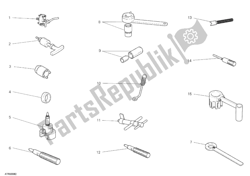 Todas las partes para 01a - Herramientas De Servicio De Taller, Motor de Ducati Sport ST3 S ABS USA 1000 2006